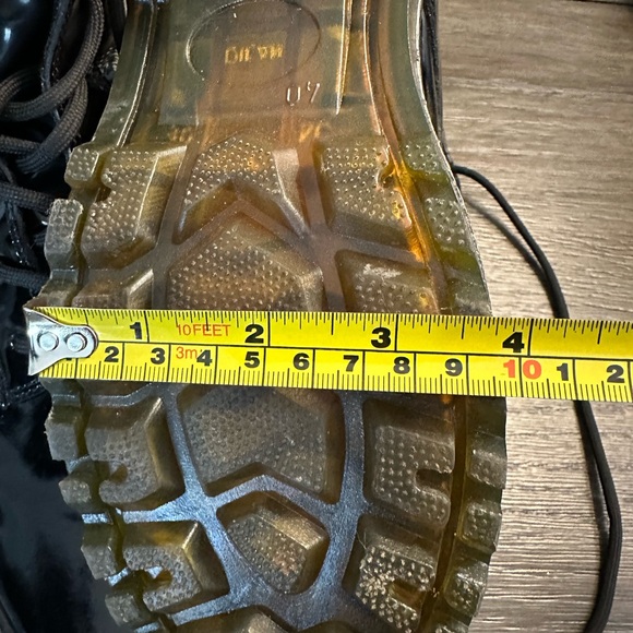 Woman’s Black Patent Leather Laced Boots - Size 40 - Picture 13 of 15